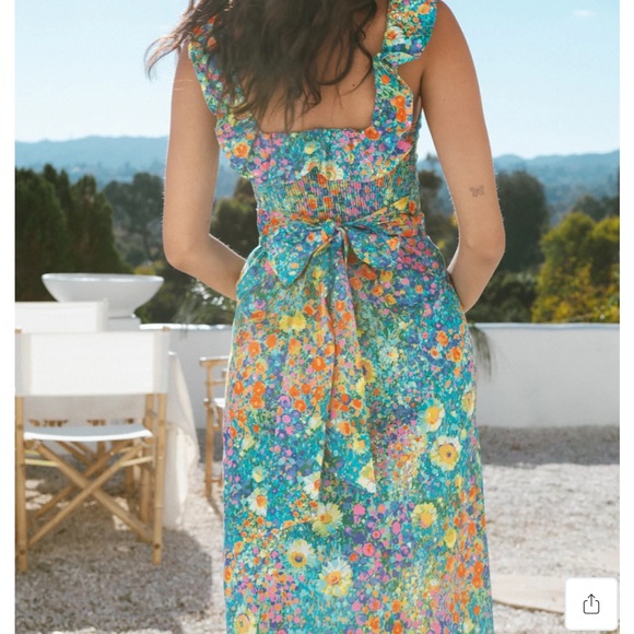 Floral Sleeveless Maxi Dress - Multicolor - Picture 3 of 4